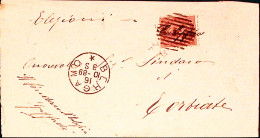 1889-CALEPPIO Corsivo Collettoria Su Piego Bergamo C1 (16.10) Affrancata C.10. L - Marcofilie