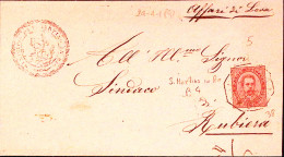 1894-S. MARTINO In RIO Ottagonale Collettoria (24.4) Su Piego Affrancata Effigie - Marcophilie