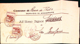 1945-LUPA Due C.50 Su Piego Rocca Di Botte (24.9) - Poststempel