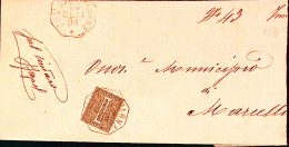 1894-SOMMACAMPAGNA Ottagonale Collettoria (28.1) Su Piego Affrancata Cifra C.1 - Marcofilie