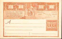 1895-Cartolina Postale XXV Liberazione Roma Varieta' Cornice Destra Interrotta I - Ganzsachen