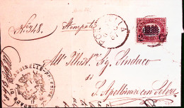 1881-francobolli Per Stampe Sopr.c.2/10,00 Su Piego Polesella (9.5) - Marcophilia