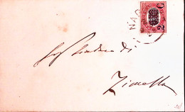 1880-francobolli Per Stampe Sopr.c.2/0,30 Isolato Su Piego Napoli (4.9) - Storia Postale