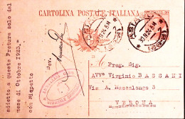 1924-Cartolina Postale Michetti C.30 Mill. 23 Asiago (30.9) Segni Di Spillo - Stamped Stationery