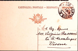 1924-GORIZIA CENTRO/(2C) C.2 (4.7) Cartolina Postale RP Michetti C.40 Mill. 25 P - Postwaardestukken