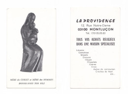 Montluçon, Carte De Visite De La Providence (M. Hocquette), Article Religieux, Rue Notre-Dame, Vierge à L'Enfant, Statue - Santini