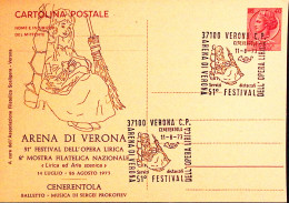 1973-VERONA 51 Festival Opera Lirica Cenerentola Soprastampa Su Cartolina Postal - Verona