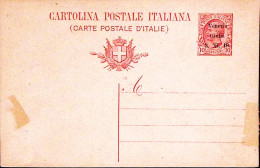 1918-Venezia Giulia Rara Cartolina Postale Leoni C.10 Sopr.Venezia/Giulia/3.11.1 - Venezia Giuliana