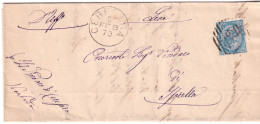 1879-CERESARA C1+sbarre (5.2) Su Piego Affrancata C.5 - Marcofilie