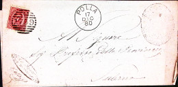 1880-POLLA C 2+sbarre (17.12) Su Soprascritta Piego Affrancata C.10 - Storia Postale