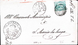 1881-PALMANOVA C1+sbarre (3.8) Su Piego Affrancata C.5 - Storia Postale