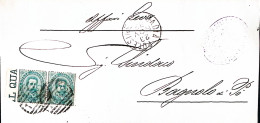 1883-BADIA POLESINE C1+sbarre (23.11) Su Piego Affrancata Coppia C.5 - Marcophilie