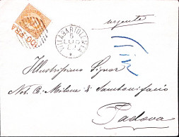 1882-VILLABARTOLOMEA C1+sbarre (5.7) Su Piego Affrancata C.10 - Marcophilie