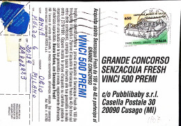 1990-COPPA MONDO CALCIO Lire 650 Stadio Ferraris Genova Isolato Su Cartolina - 1981-90: Marcophilia