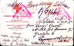 1918-Cartolina Franchigia Per Prigionieri Di Guerra Diretta (14.2) A Prigioniero - Poststempel