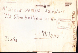 1945-POW CAMP 100 Manoscritto Su Biglietto P.g. Da Prigioniero Guerra Italiano I - Poststempel