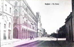 1911-Cagliari Via Roma Viaggiata Affrancata Leoni C.5 - Cagliari
