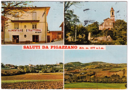 1977-PIGAZZANO Di TRAVO Saluti Da, Viaggiata Affrancata Redditi Lire 120 - Piacenza