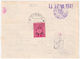 1941-LUBIANA Segnatasse Sopr. Co.Ci. D.1 Varieta Sopr. Bassa (2) Al Verso Di Ric - Lubiana