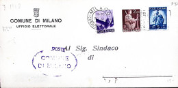 1949-Democratica C.50 + Lire 2 E 5 Su Piego Milano (21.11) - 1946-60: Marcophilia