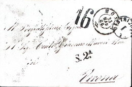 1864-DA DESENZANO A MILANO/ (2) C.2 (23.4) In Transito Al Verso Di Busta Monza P - Storia Postale