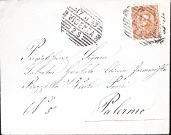 1893-VICENZA Esagonale A Sbarre (17.11) Su Busta Affrancata Effigie C.20 - Storia Postale