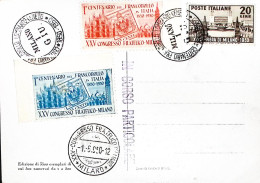 1950-MILANO XXV Congresso Filatelico Italiano Annullo Speciale (1.6) E Due Chiud - 1946-60: Poststempel