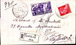 1936-LITTORIALI C.50 + Imperiale C.20 Su Circolare Raccomandata Napoli (27.6) Pe - Poststempel
