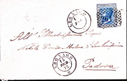 1873-LEGNAGO C 2+punti (15.2) Su Busta Affrancata C 20 - Storia Postale