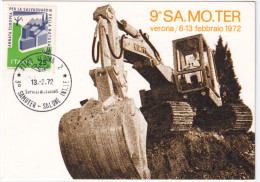 1972-VERONA 9 SA.MO.TER. SALONE INTERNAZIONALE (13.2) Annullo Speciale Su Cartol - 1971-80: Marcophilia