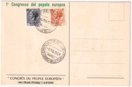 1958-NAPOLI GIORNATA EUROPEA FILATELIA (8.10) Annullo Speciale Su Cartolina - 1946-60: Marcophilia