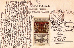 1911-FIRENZE Mostra Dei Ritratto Italiano Chiudilettera Su Cartolina Viaggiata ( - Erinnofilie