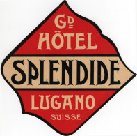 Hotel Splendide Lugano - & Hotel, Label - Etiquettes D'hotels