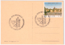 1976-BRESCIA MANIF. FILAT. NUMISM. (13.11) Annullo Speciale Su Cartolina - 1971-80: Marcophilie