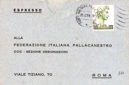 1978-DONATELLO Lire 500 Isolato Su Cartolina Espresso Bologna (26.12) - 1971-80: Marcofilie