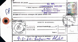 1980-ALTI VALORI Lire 4000 Isolato Su Bollettino Pacco Ordinario Campobasso (8.5 - 1971-80: Marcofilie