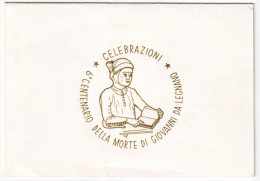 1983-LEGNANO 6^ CENTENARIO MORTE GIOVANNI DA LEGNANO (16.2) Cartoncino Folder An - 1981-90: Storia Postale