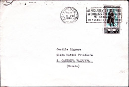 1953-SIGNORELLI Lire 25 Isolato Su Busta Firenze (17.8) - 1946-60: Poststempel