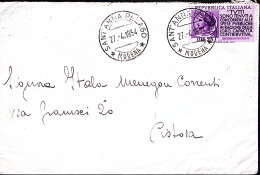 1954-REDDITI Lire 25 Isolato Su Busta Sant'Anna Pelago (27.4) - 1946-60: Marcophilia