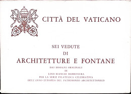 Vaticano-1977 Patrimonio Architettonico Serie Completa 6 Cartoline Postali Lire  - Entiers Postaux