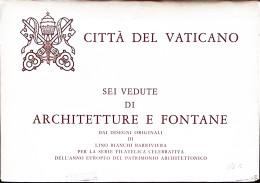 1977-VATICANO Patrimonio Architettonico Serie Completa 6 Cartoline Postali Lire  - Postwaardestukken