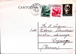 1946-Cartolina Postale Italia Turrita Senza Stemma Lire 1,20 Con Fr.lli Aggiunti - 1946-60: Marcophilie