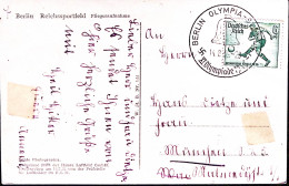 1936-Germania  Olimpiadi P. 6 Annullo Speciale Berlino (14.8) Su Cartolina Foto  - Autres & Non Classés