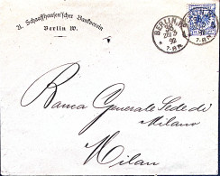1892-GERMANIA Aquila In Cerchio P.20 Isolato Su Busta Berlino (28.5) Per L'Itali - Lettres & Documents