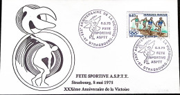 1975-Francia Strasburgo XXX Anniversario Vittoria Annullo Speciale (8.5) Su Bust - Lettres & Documents