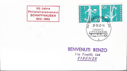 1962-Svizzera Schaffhausen 50 Anniv Circolo Filatelico Annullo Speciale (29.9) S - Autres & Non Classés