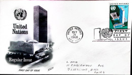 1968-Nazioni Unite-ONU New York Veduta Generale Sede ONU Su Busta Fdc - Andere & Zonder Classificatie