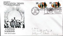 1965-Nazioni Unite-ONU New York Sviluppo Demografico Serie Completa Su Busta Fdc - Other & Unclassified