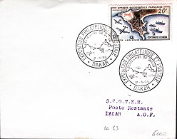 1958-Africa Occidentale Francese Dakar Esposizione Filatelica Postale Annullo Sp - Lettres & Documents