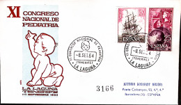 1964-SPAGNA Tenerife XI Congresso Naz Pedriatria Annullo Speciale (8.9) Su Busta - Storia Postale